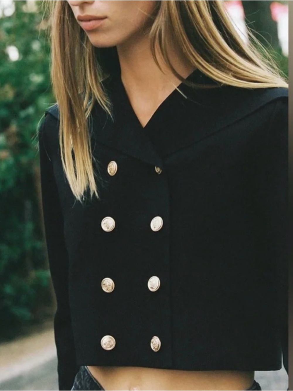 Zara Black Knit Jacket with Subtle Ribbing